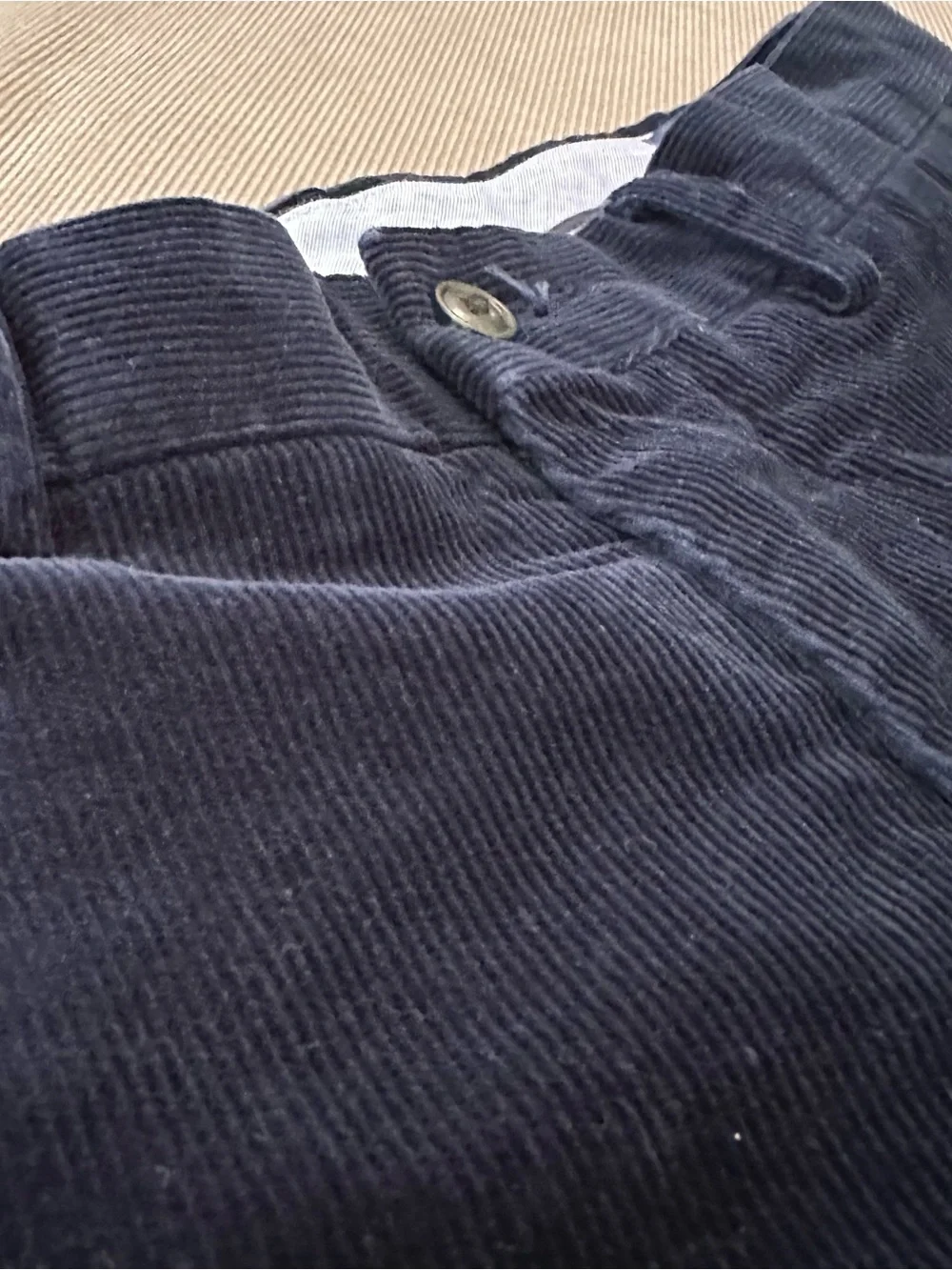 Polo Ralph Lauren Mens Navy Blue Corduroy Pants Classic Fit 30x32 Trousers